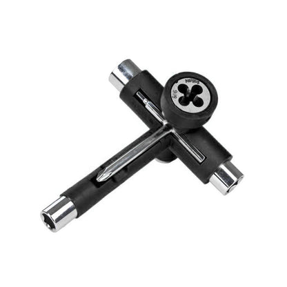 Reflex Utility Skate Tool Black w/Axle Re-Threader Complete Skateboard T-Tool