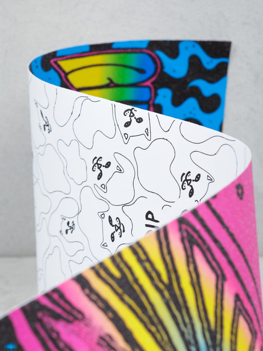 Ripndip Grip Psychedelic Blue Rip N Dip Skateboard Griptape