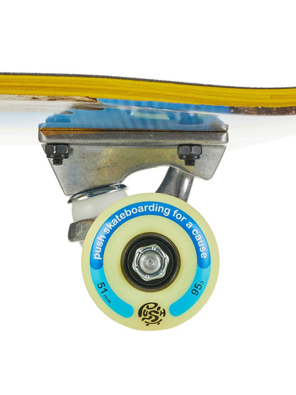 Push Skateboard Complete Yellow Man 7.25" Mini