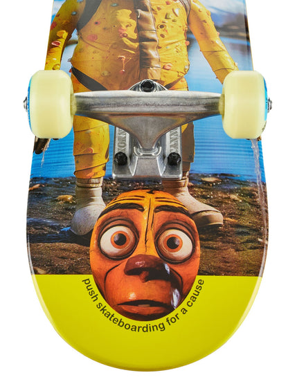 Push Skateboard Complete Yellow Man 7.25" Mini