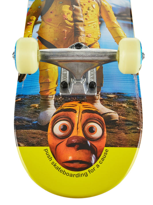 Push Skateboard Complete Yellow Man 7.25" Mini
