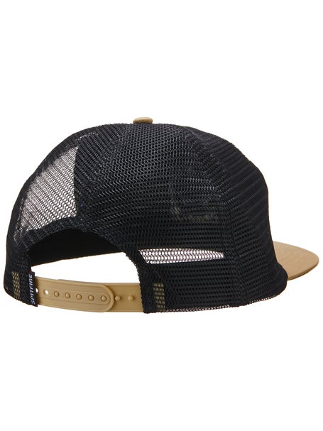 Spitfire Wheels Trucker Bighead Tan Black Snapback Cap Skateboard Hat
