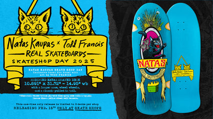 REAL Deck Natas Kaupas Skate Shop Day 2025 Exclusive Guest Pro Reissue Shape