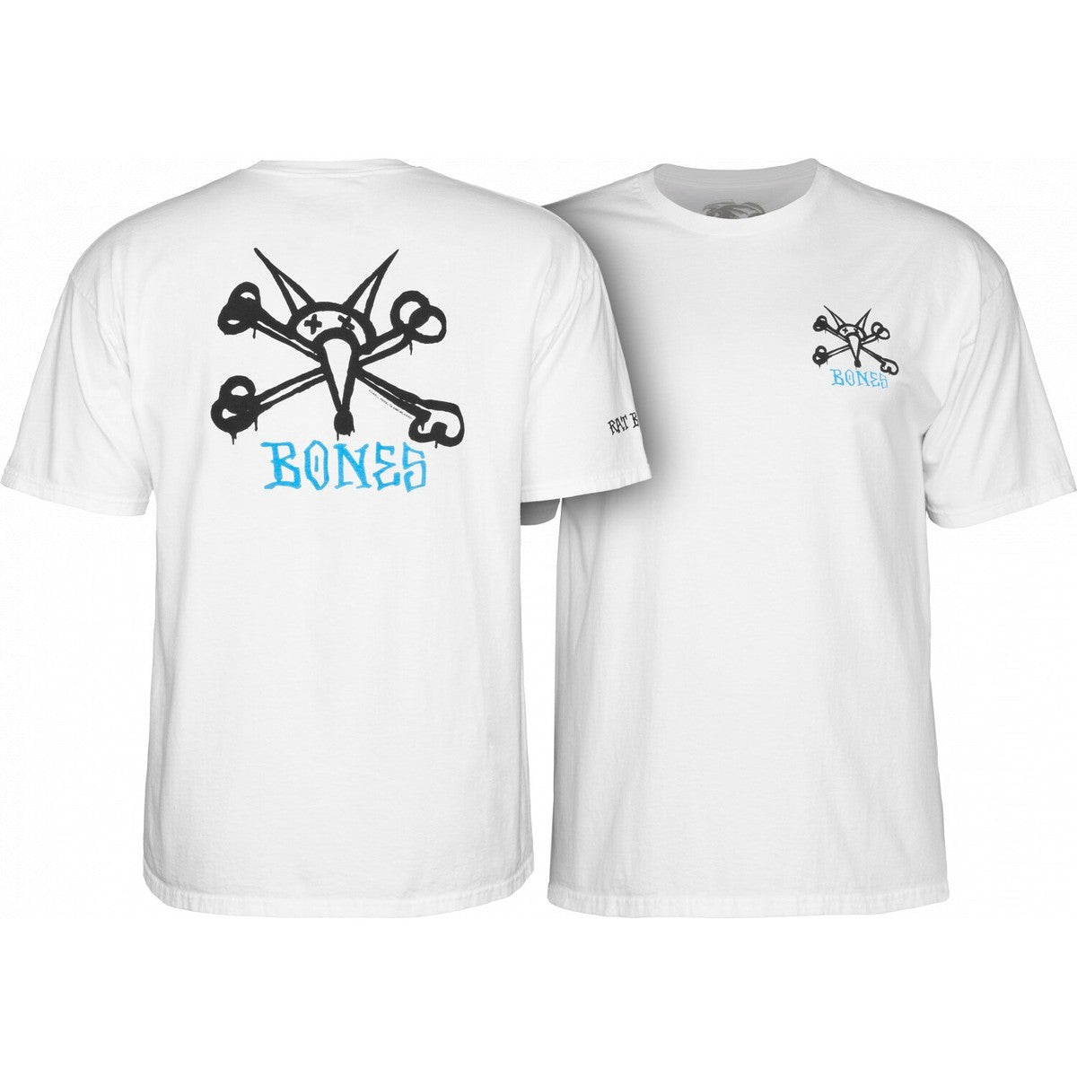 Powell Peralta Tee Rat Bones White Reissue Skateboard T-Shirt