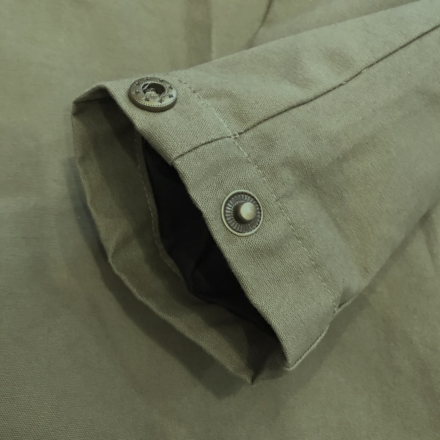 Kingpin Skate Supply Utility Jacket Green Heavy Cotton Drill Zip Up Button Hood