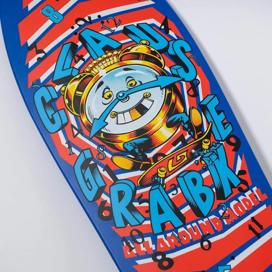 Santa Cruz Skateboard Deck Claus Grabke All Around Neon Blue 9.898" Reissue