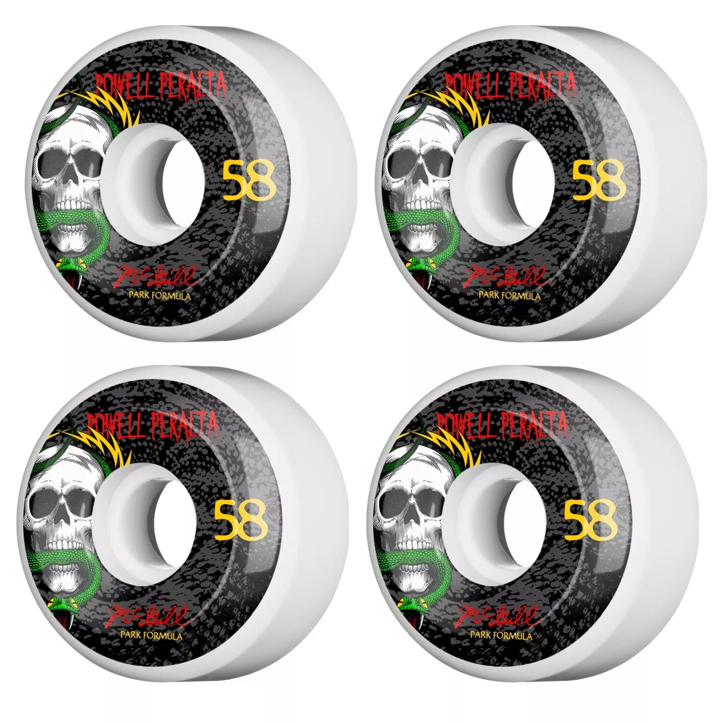 Powell Peralta Skateboard Wheels McGill Skull and Snake 58MM 104a Reissue