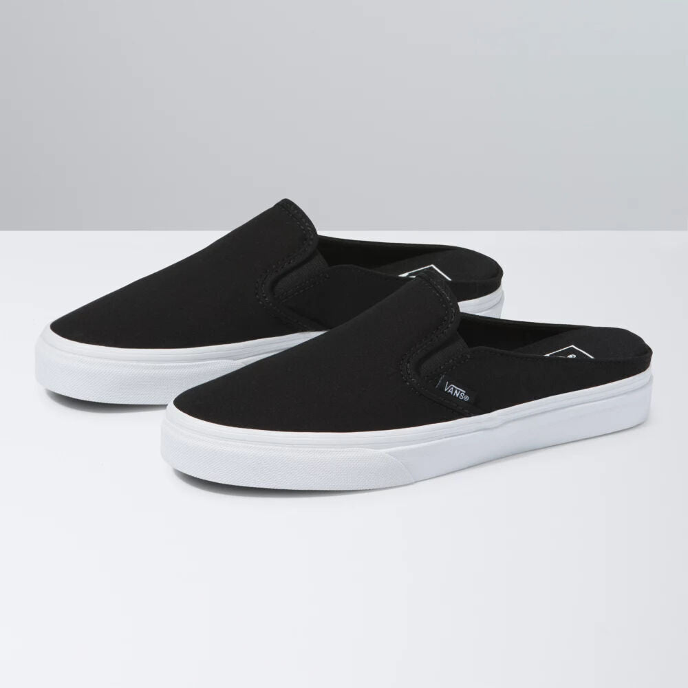 Vans Shoes Classic Slip-On Mule (Canvas) Black True White Sneakers
