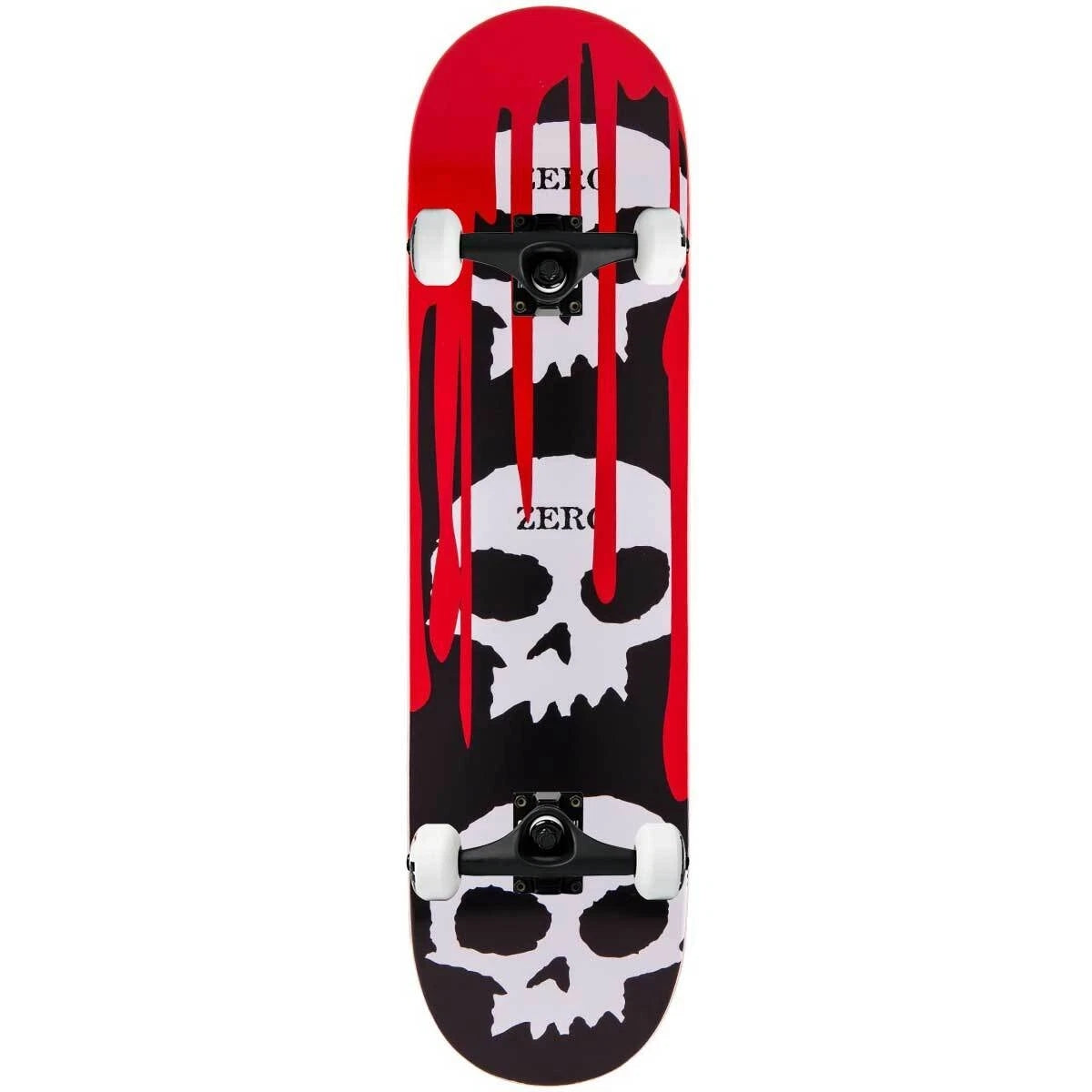 Zero Complete Skateboard 3 Skull Blood Black White Red 8 5 Unassembled