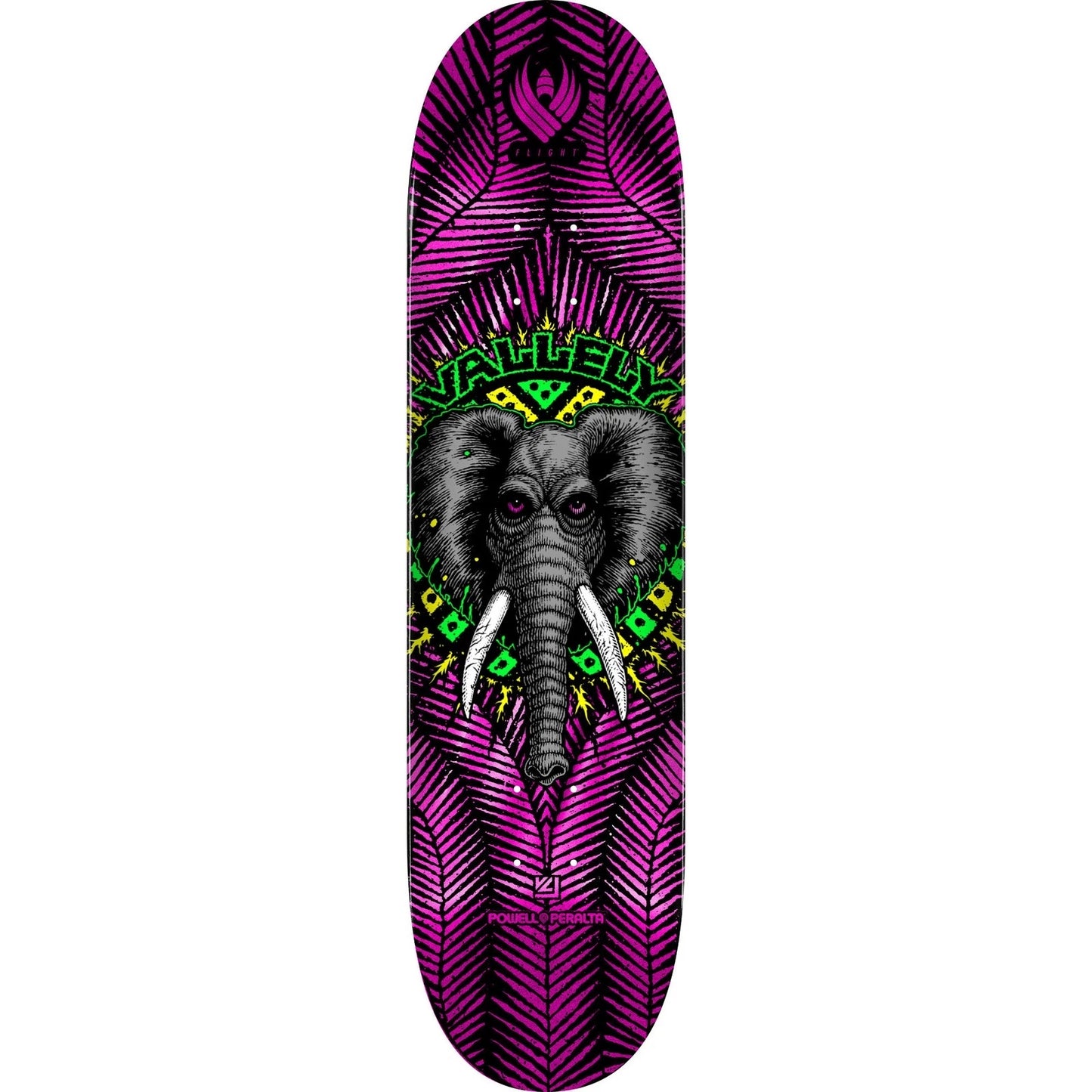 Powell Peralta Deck Flight Mike Vallely Elephant Pink Foil 8.38" Shape 243w K26