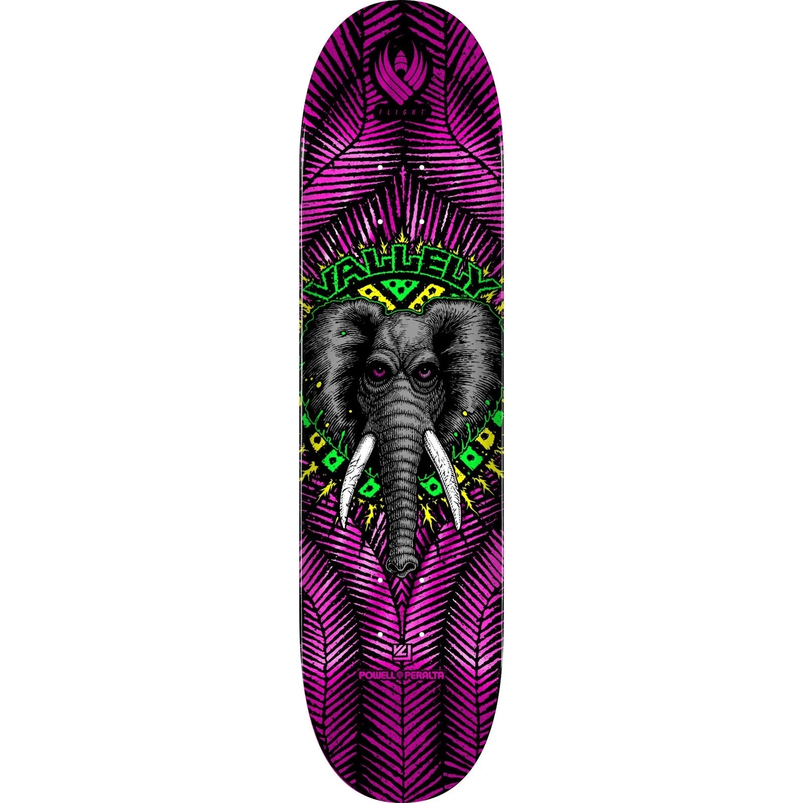 Powell Peralta Deck Flight Mike Vallely Elephant Pink Foil 8.38" Shape 243w K26