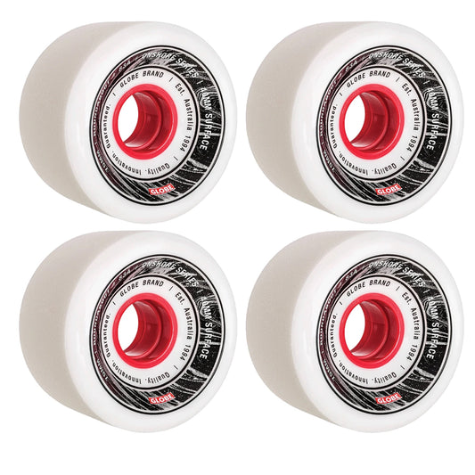Globe Skateboard Wheels Roundabout Onshore 70mm White/Red 83a