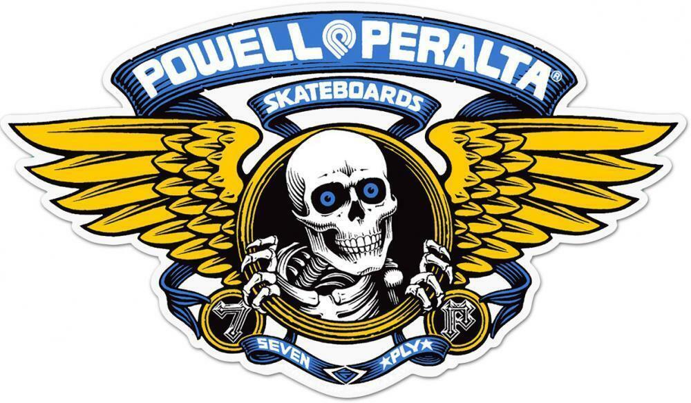 Powell Peralta Sticker Winged Ripper Blue Reissue Skate Decal