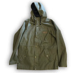 Kingpin Skate Supply Utility Jacket Green Heavy Cotton Drill Zip Up Button Hood