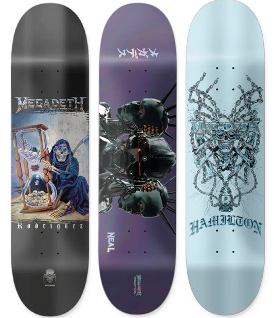 FULL SET Primitive Skateboards x Megadeth 3 Limited Edition Pro Model Decks 2023