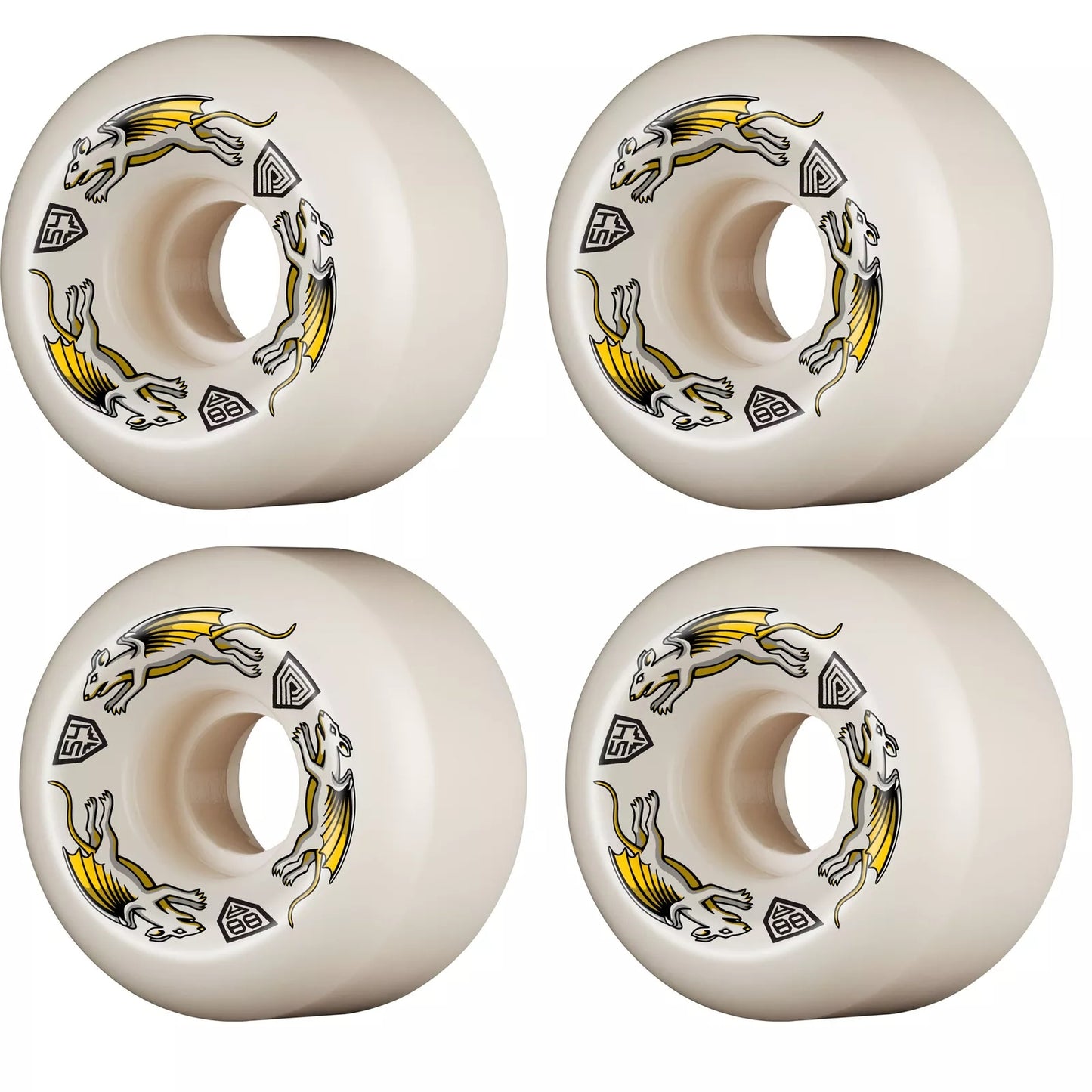 Powell Peralta Wheels Dragon Formula Nano Rats 54mm x 34mm 88A V6