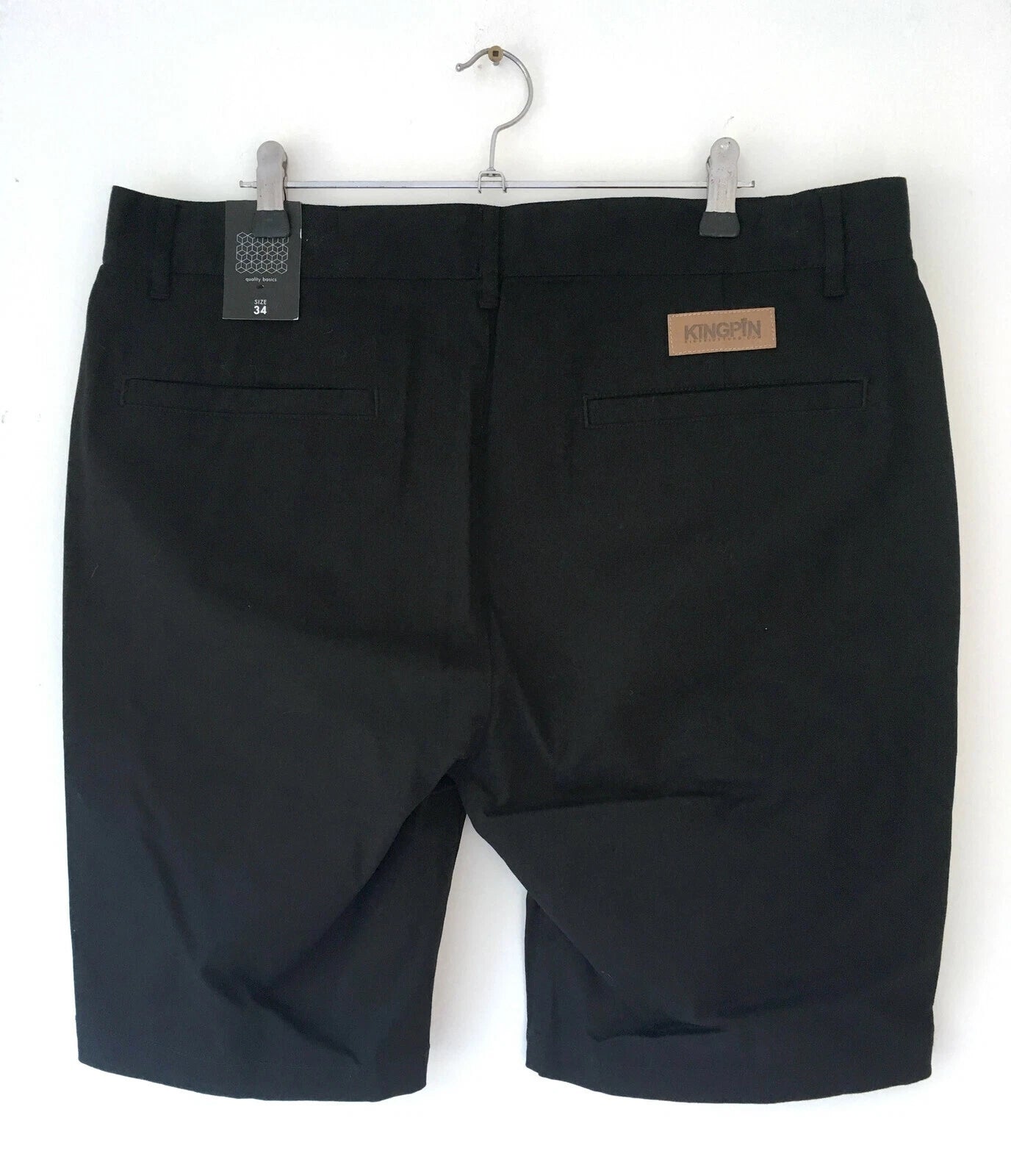Kingpin Skate Supply Walk Shorts Black Heavy Cotton Drill