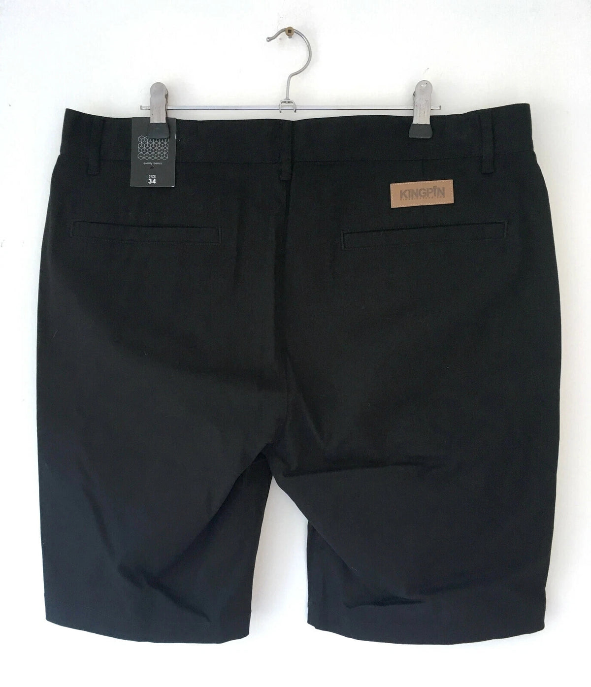 Kingpin Skate Supply Walk Shorts Black Heavy Cotton Drill