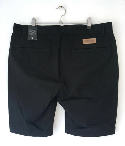 Kingpin Skate Supply Walk Shorts Black Heavy Cotton Drill