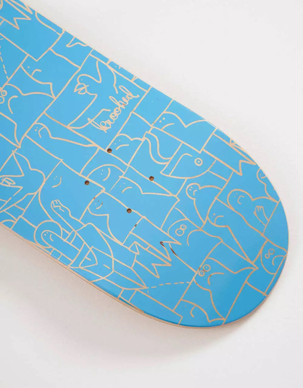 Krooked Skateboard Complete Flock Blue 8.25" Unassembled