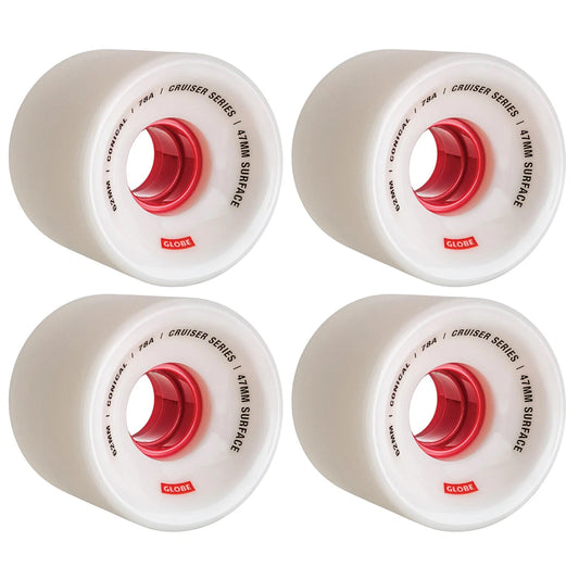 Globe Wheels Conical Cruiser 62mm White/Red 78a