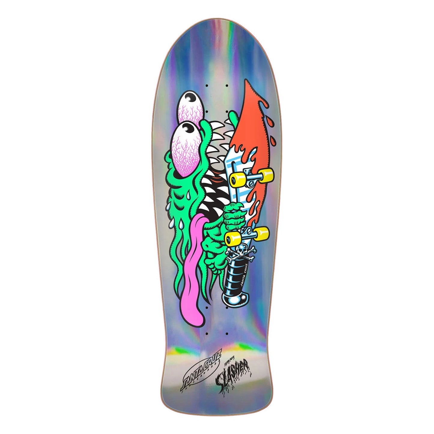 Santa Cruz Skateboard Deck Meek Slasher Silver Foil 10.1" Reissue