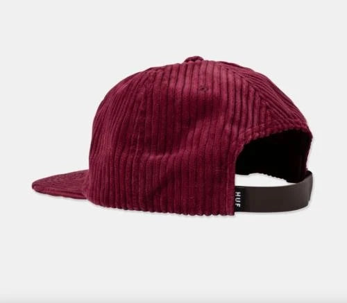 Huf - Box Logo Cord Hat Rose One Size 5 Panel Cap