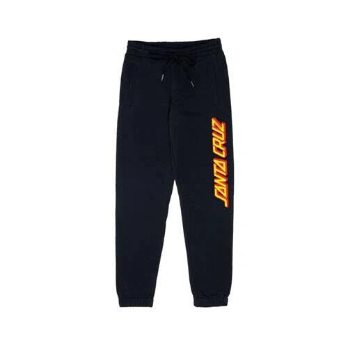 SANTA CRUZ CLASSIC STRIP TRACK PANTS FLEECE BLACK SWEATPANTS