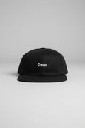 Crown 6 panel cap strap back Black/White Logo