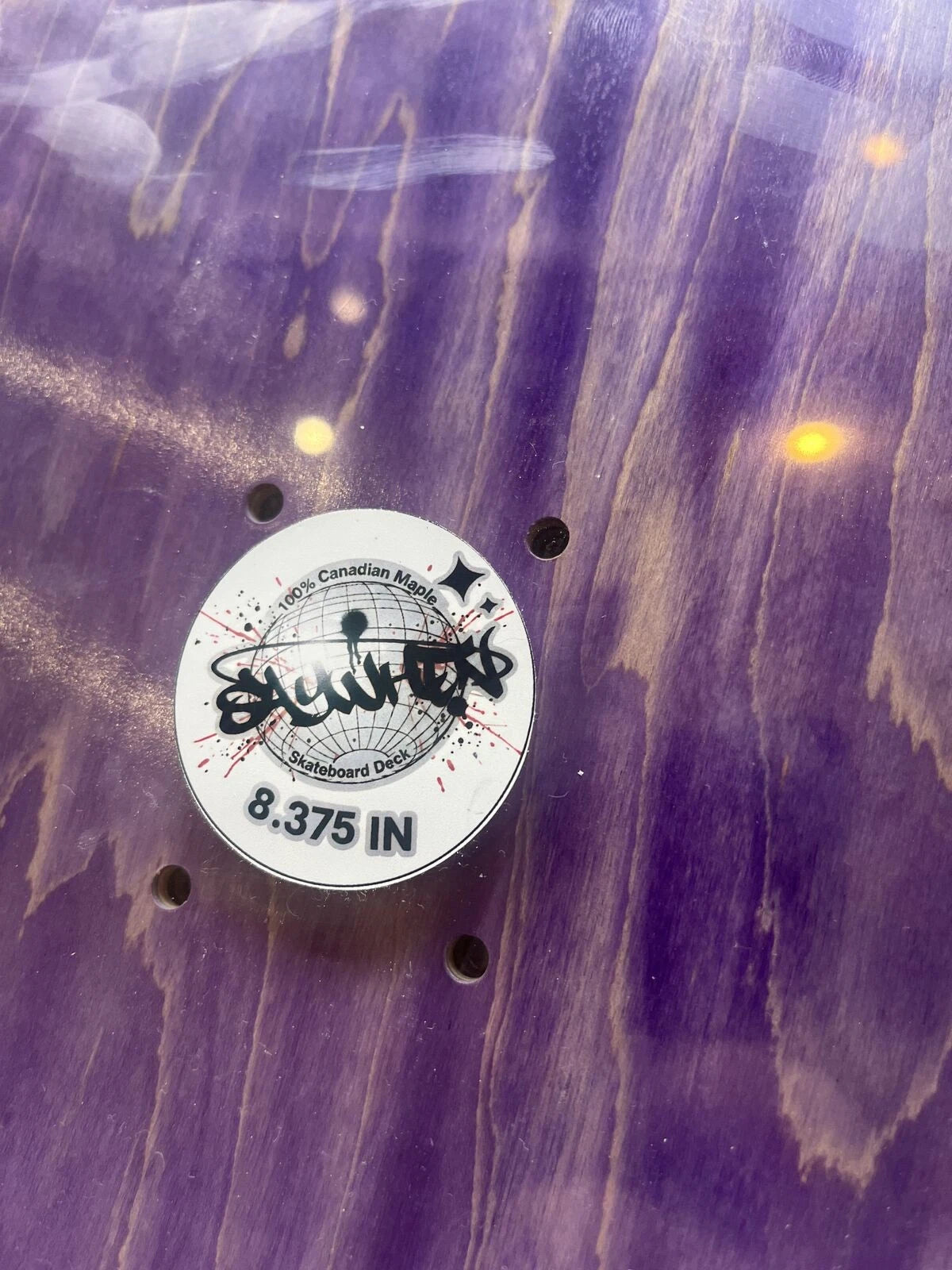 Say When Logo White / Black Skateboard Deck