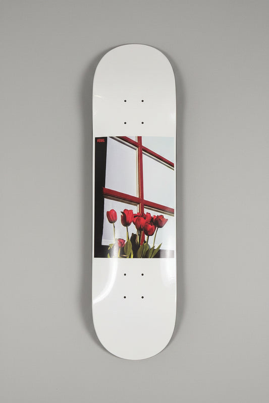 VISUAL Roses Skate Deck 8.0 x 31.5 WB 14.25 White Skateboard Skate Board