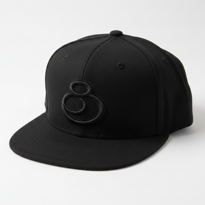 Juice Clothing Big Black Snapback Cap - Yupoong Flexfit