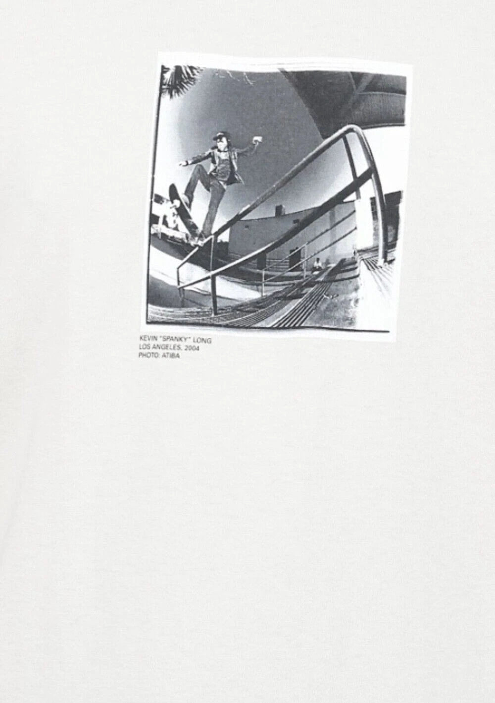 RVCA Baker Photo Kenvin "SPANKY" Long Short Sleeve BONE T-Shirt Tee Ruca