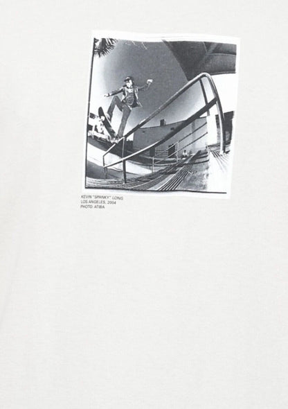 RVCA Baker Photo Kenvin "SPANKY" Long Short Sleeve BONE T-Shirt Tee Ruca