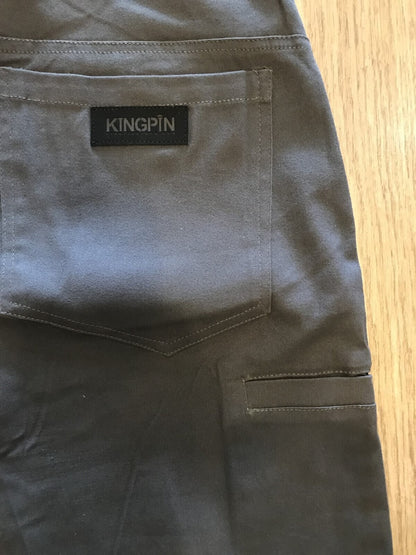 Kingpin Skate Supply Baggy Work Pants Charcoal w/ Utility Stash Pocket