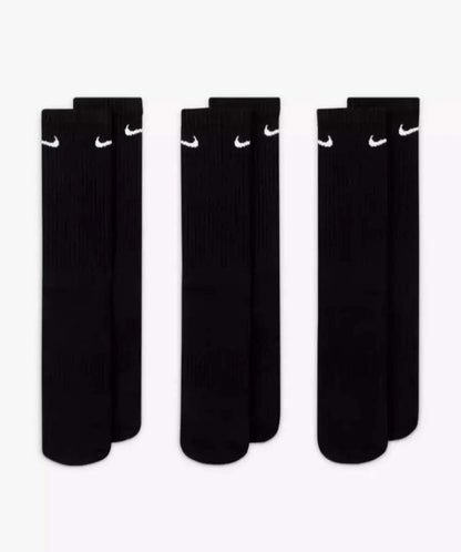 Nike SB Everyday Cushioned Crew Socks 3-Pack Black XL