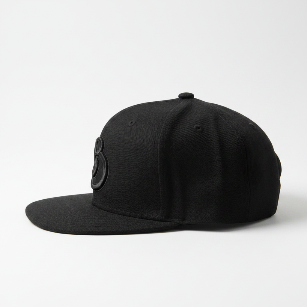Juice Clothing Big Black Snapback Cap - Yupoong Flexfit