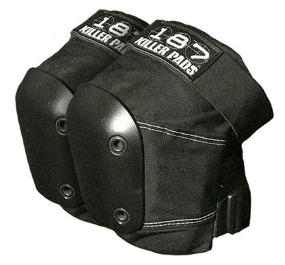 187 KILLER PADS SLIM KNEE SKATEBOARD PADS BLACK