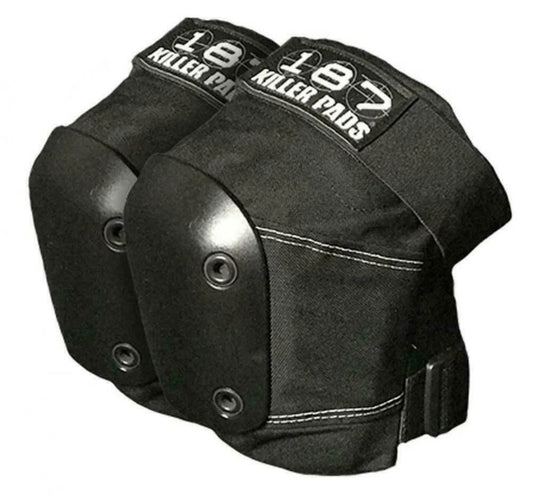 187 KILLER PADS SLIM KNEE SKATEBOARD PADS BLACK