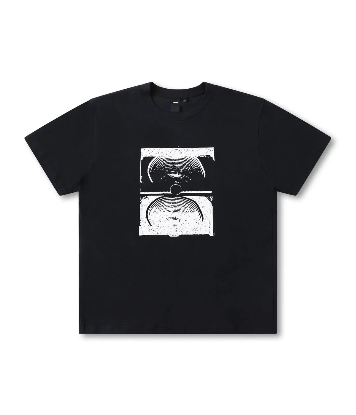 FORMER crux fragment T-shirt washed black s/s tee