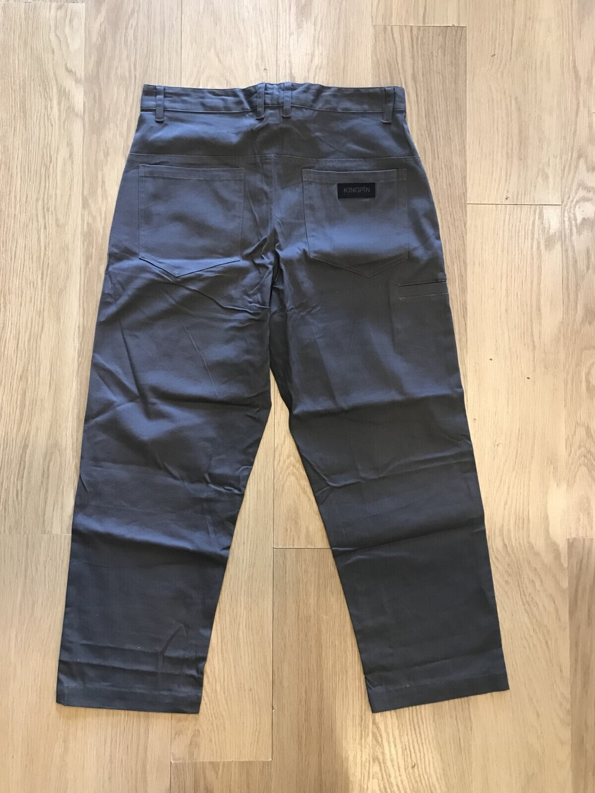 Kingpin Skate Supply Baggy Work Pants Charcoal w/ Utility Stash Pocket