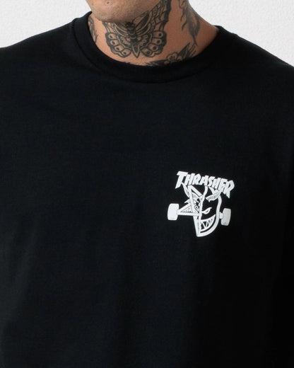 Thrasher x Spitfire Tee Classic Swirl Black