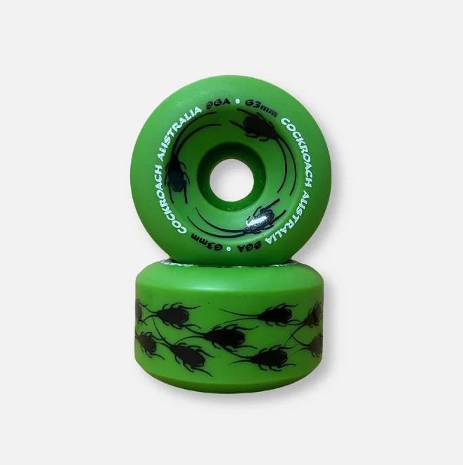 COCKROACH wheels RAMP ROACH 63MM 96A Dark GREEN old school skate board wheels