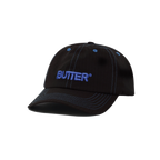Butter goods Nylon Rounded Logo 6 Panel Cap, Black BUTTERGOODS