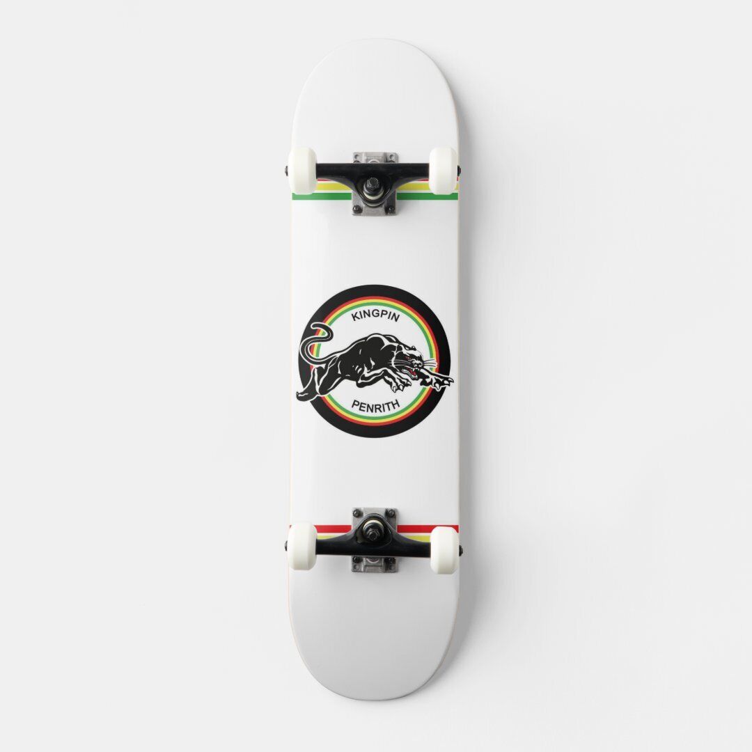 Kingpin Skate Supply Complete Panther White 8" Deck Tensor Trucks Darkstar Wheel
