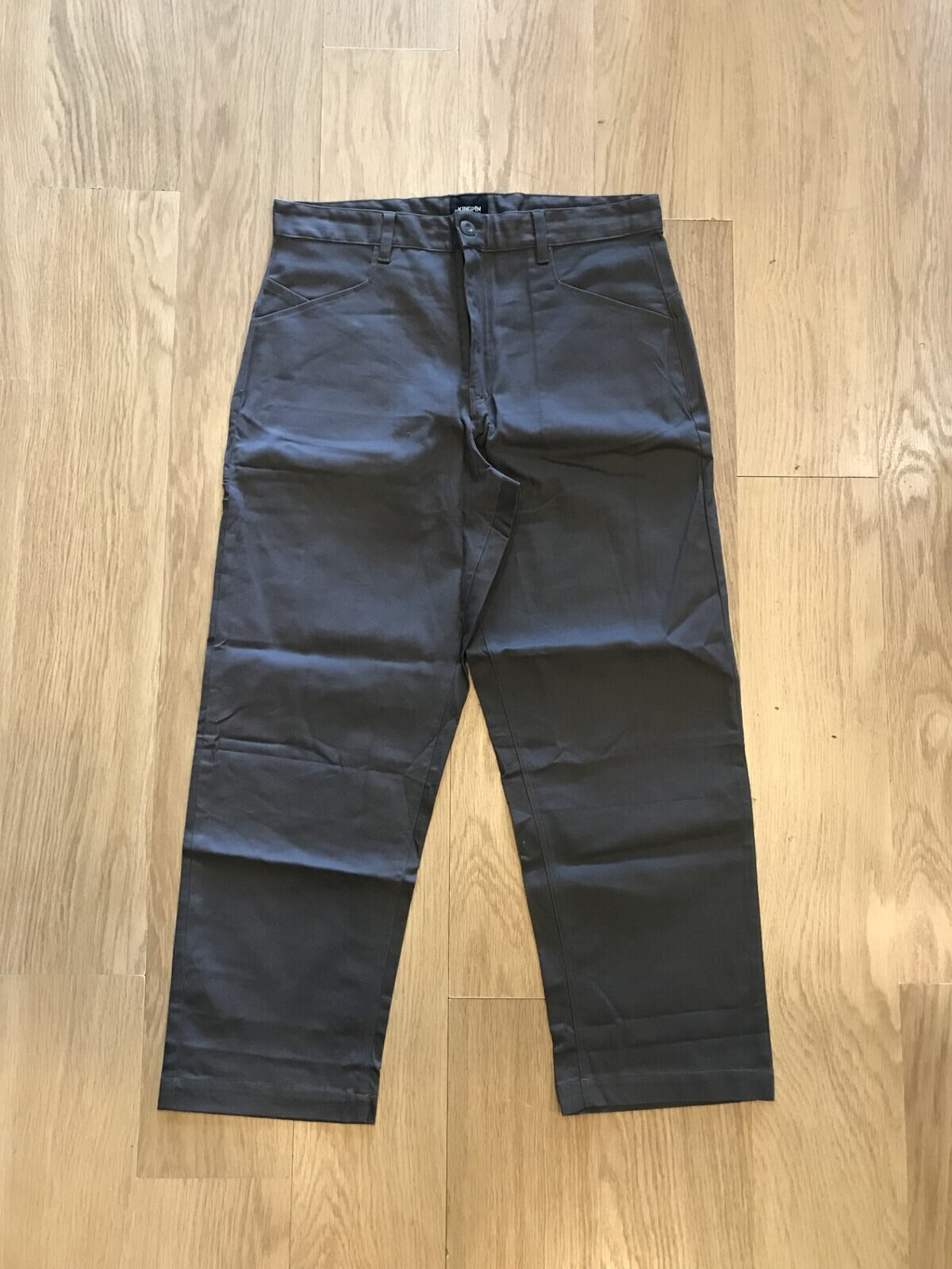 Kingpin Skate Supply Baggy Work Pants Charcoal w/ Utility Stash Pocket