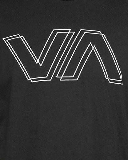 RVCA VA Offset T-Shirt Short Sleeve Tee - Black