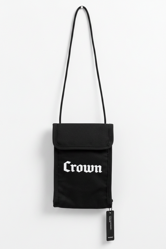 Crown Og Print Camera Bag Black White