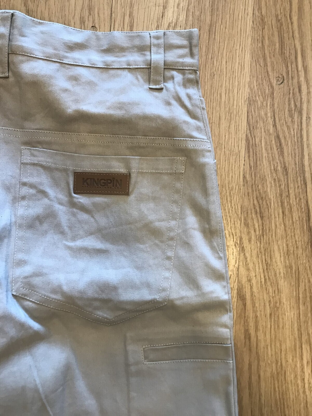 Kingpin Skate Supply Baggy Work Pants Bone w/ Utility Stash Pocket