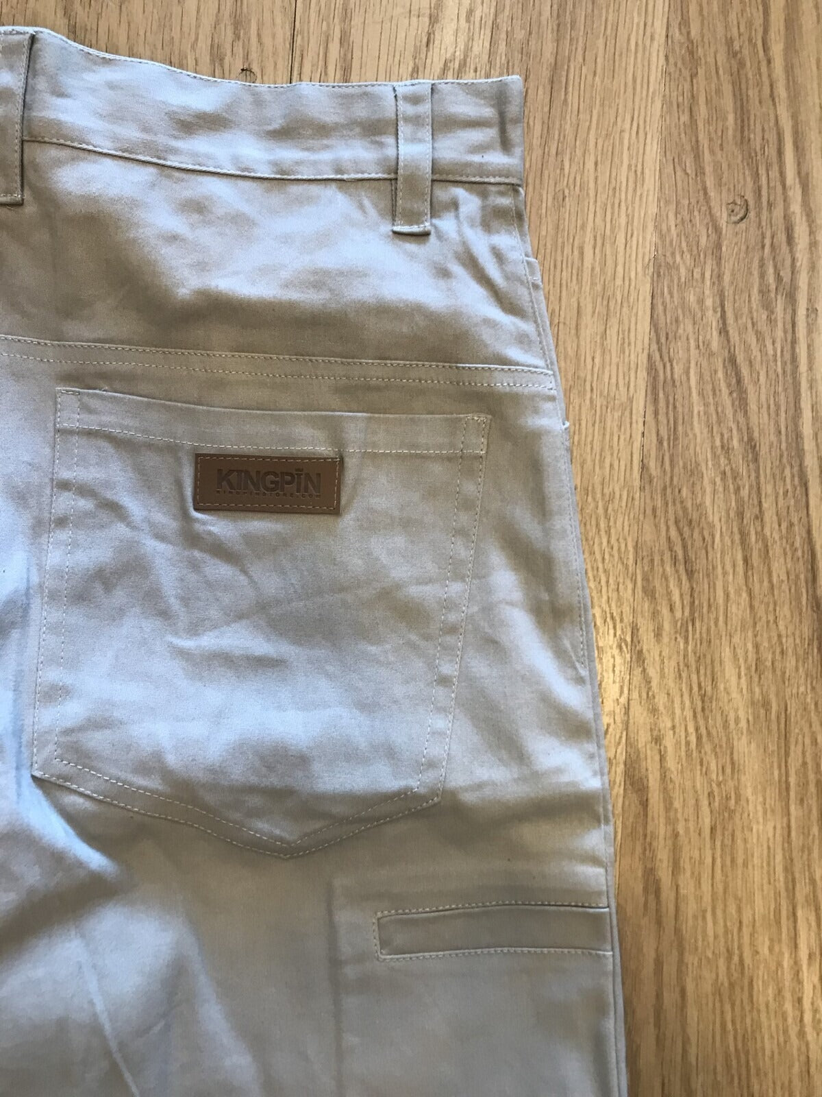Kingpin Skate Supply Baggy Work Pants Bone w/ Utility Stash Pocket